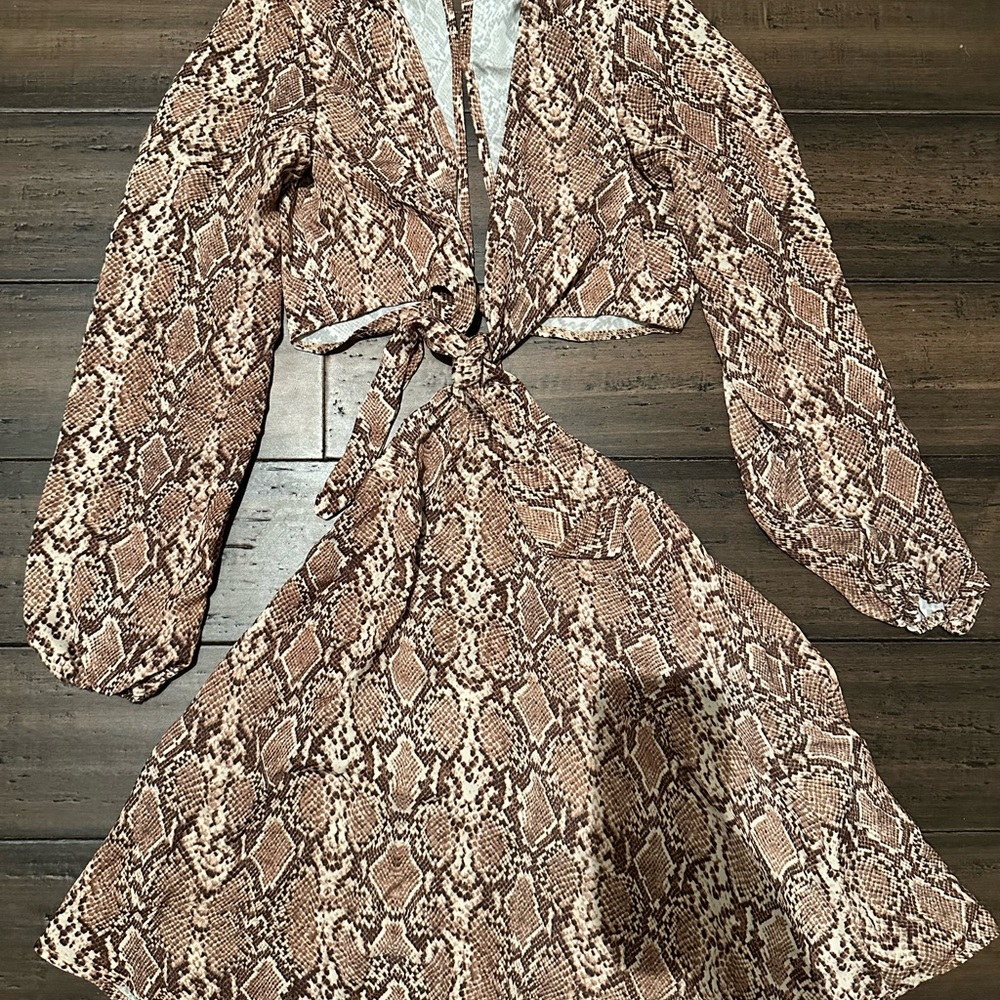 Snake Print Women's Dress